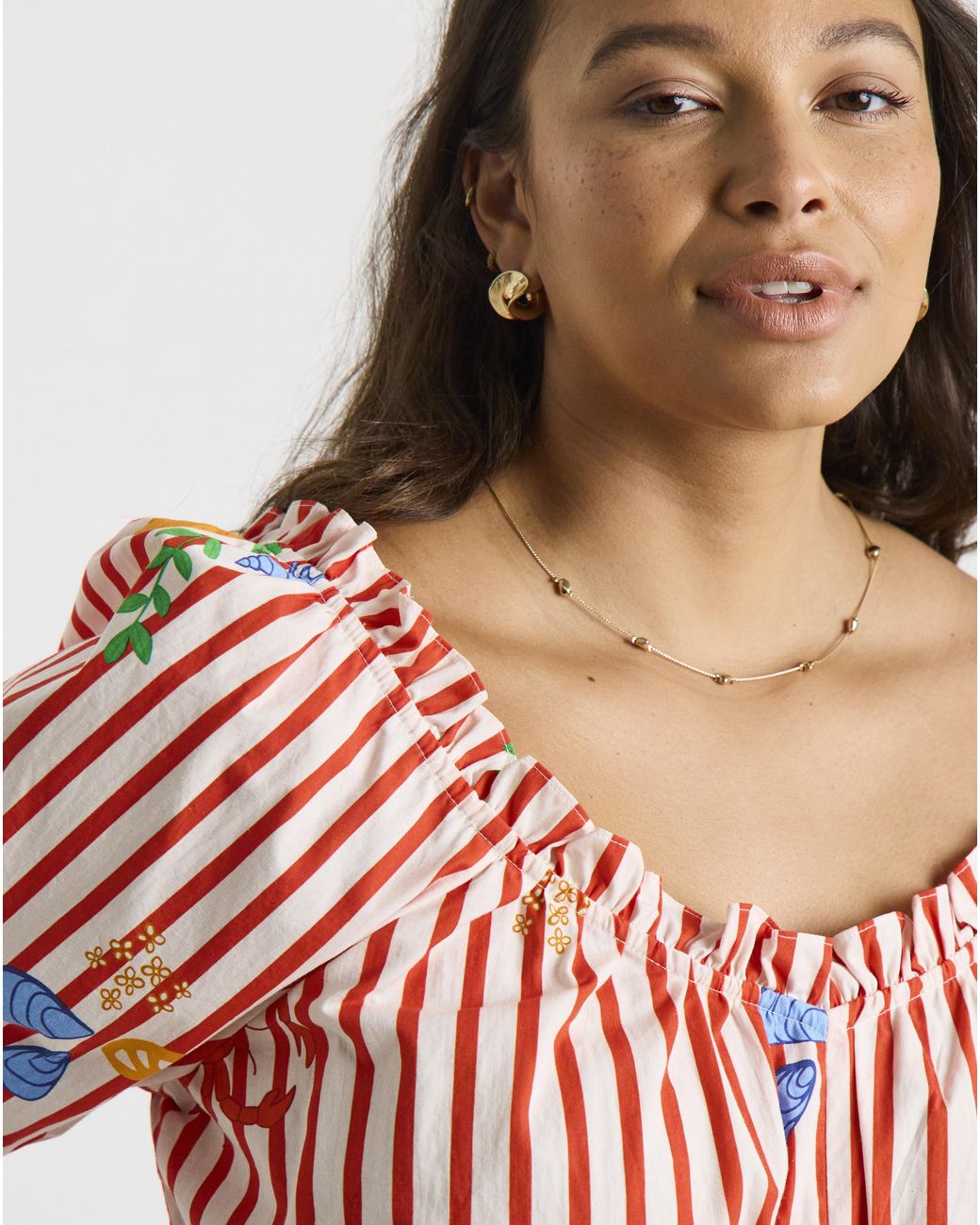 Simply Be Red Puff Sleeve Top