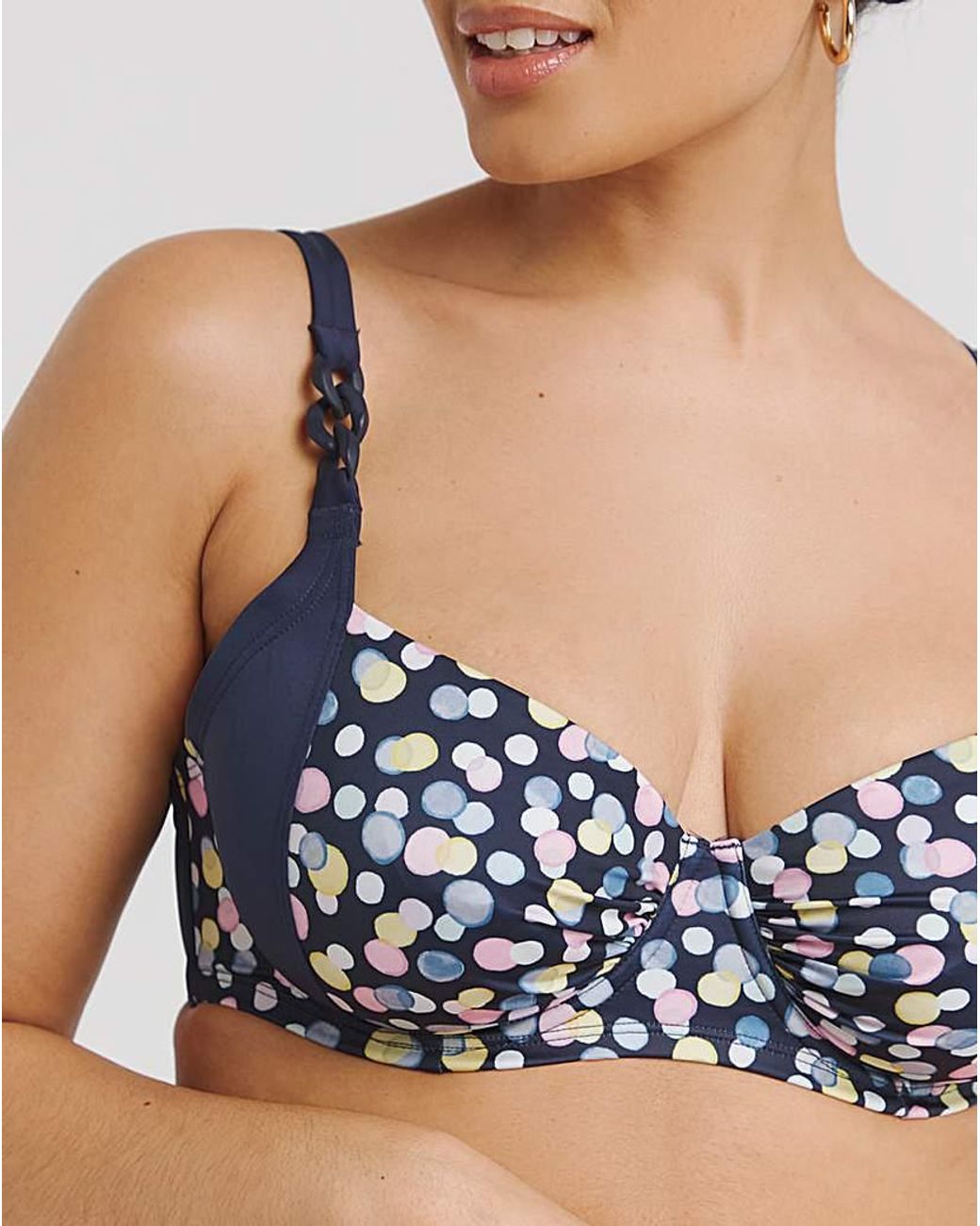 DORINA Multicolor Curves Mesola Wired Bikini Top