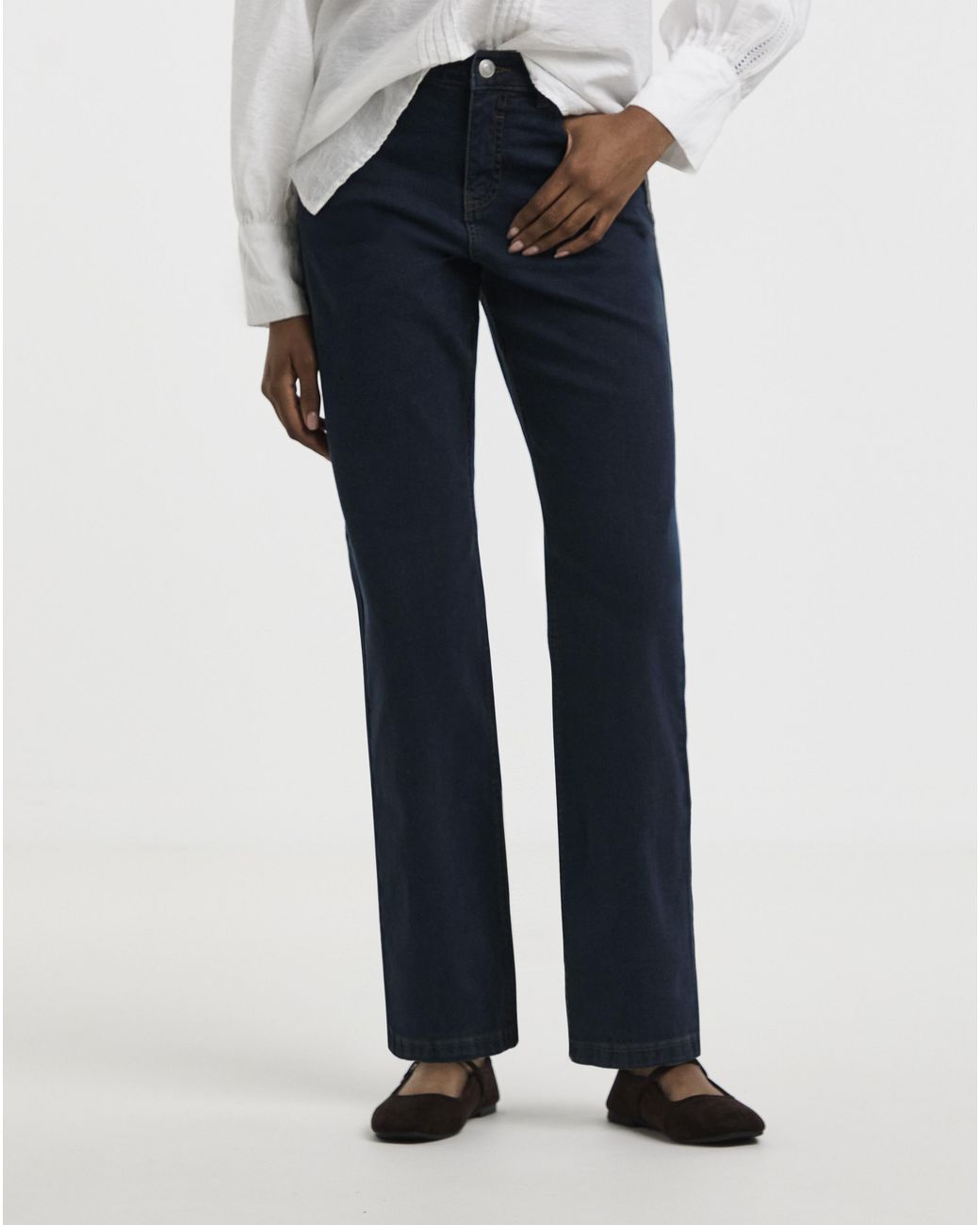Simply Be White 24/7 Straight Leg Jeans