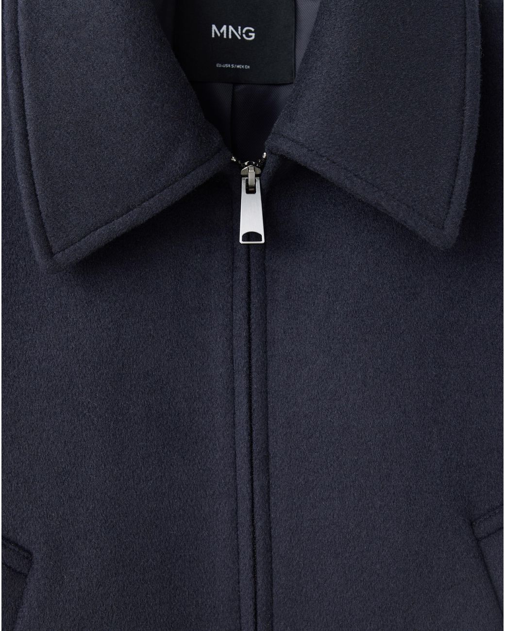 Mango Blue Wool Jacket