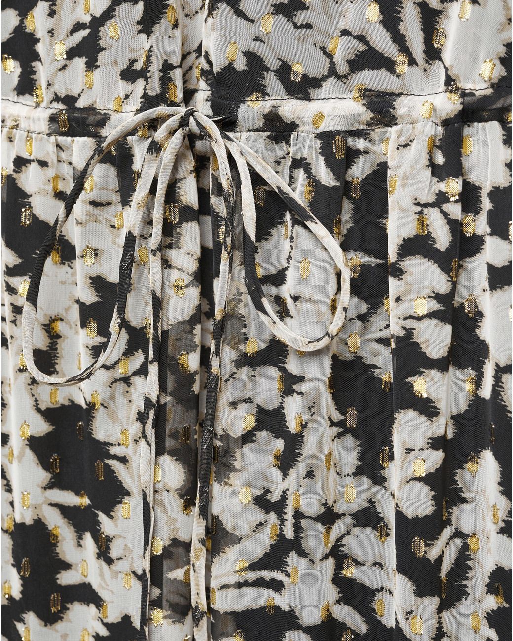 Mango White Floral Print Midi Dress