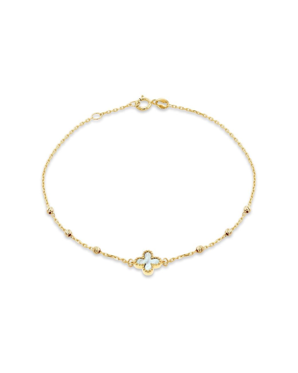 iJewel Metallic 9Ct Mother Of Pearl Bracelet