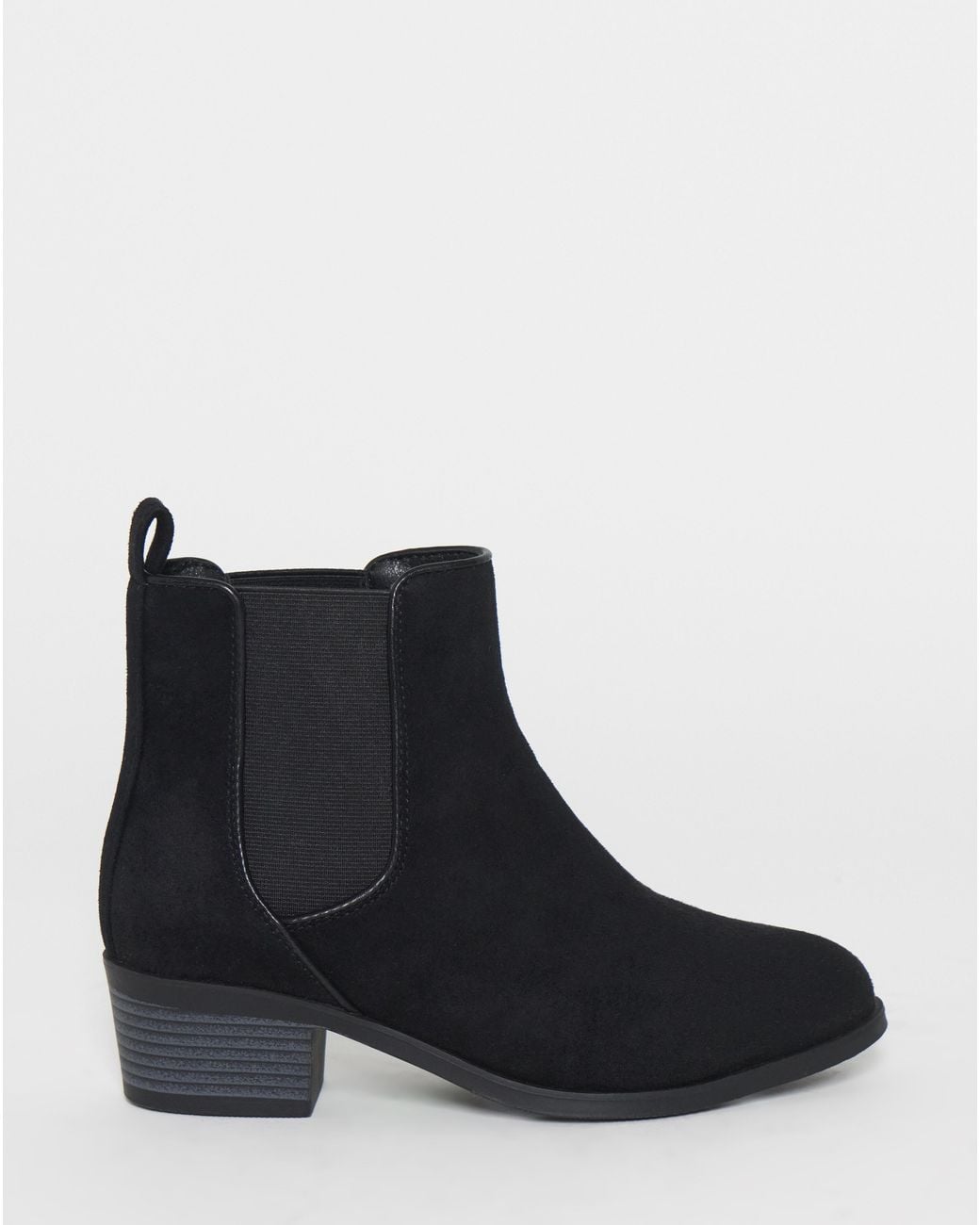 JD Williams Blue Chelsea Block Heel Ankle Boot Wide