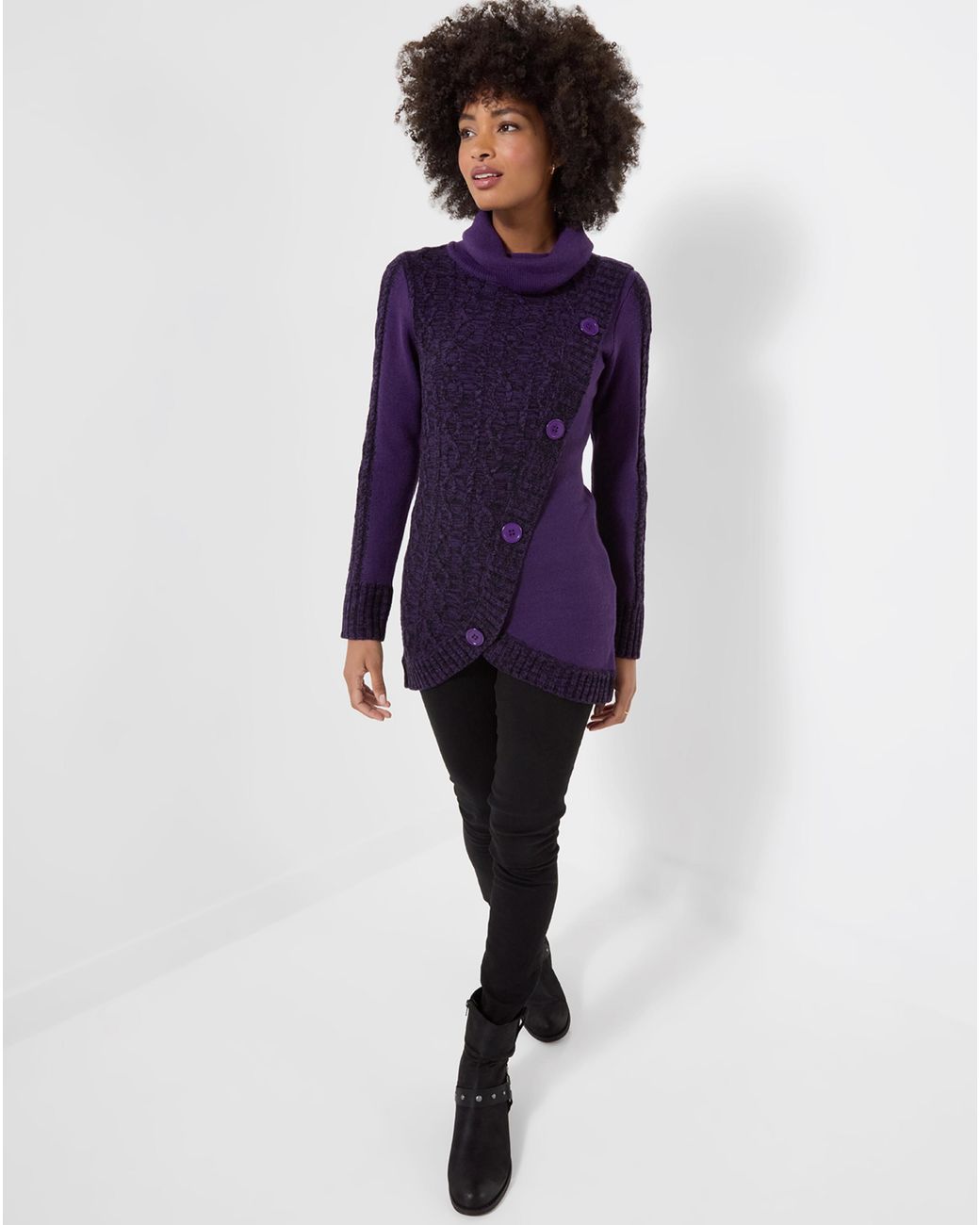 Joe Browns Purple Curiously Cowl Jumper