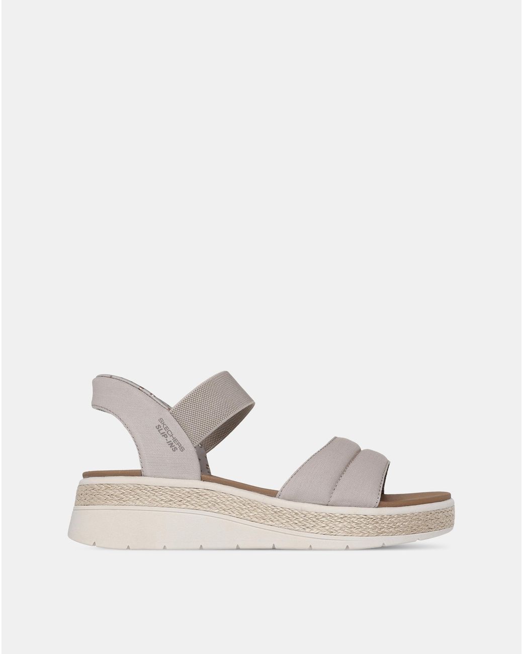 Skechers Natural Bobs Slip Ins Sandals D Fit