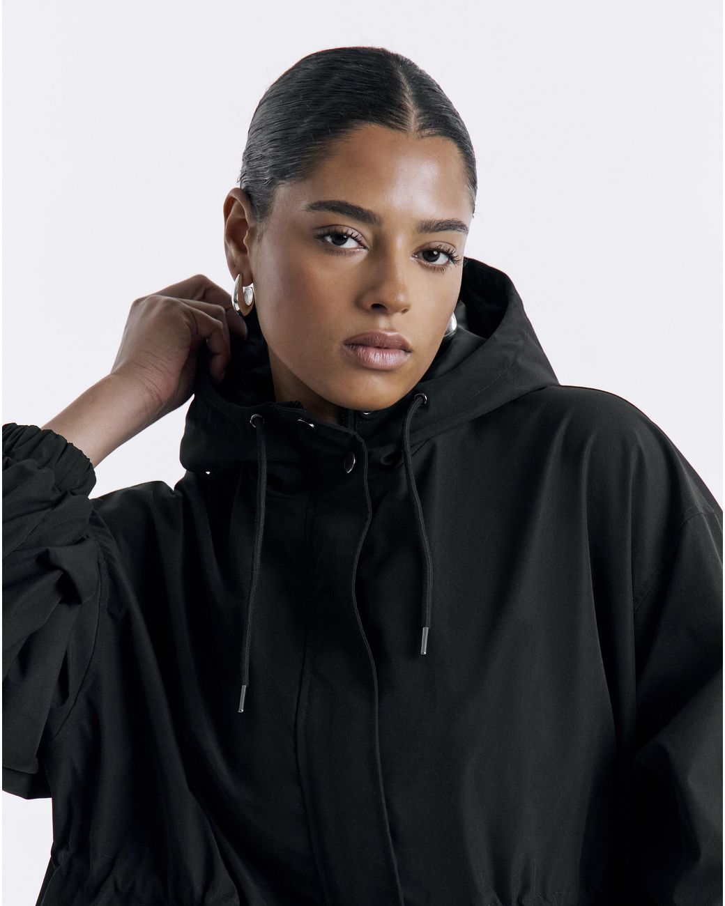 Simply Be Blue Hooded Swing Parka Jacket