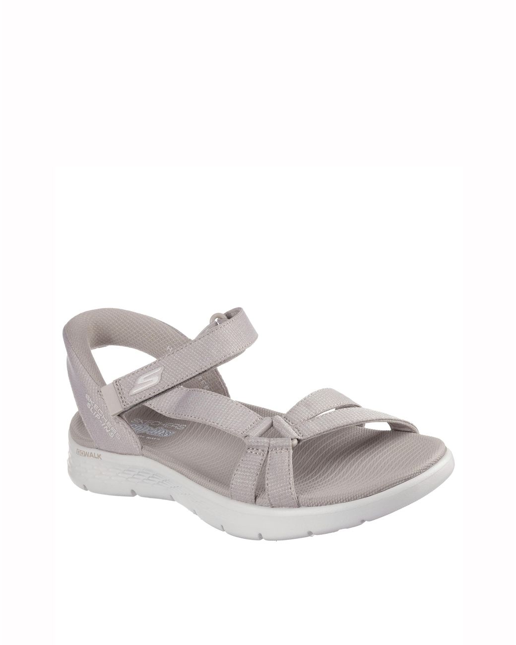 Skechers White Slip-Ins Go Walk Flex Sandals