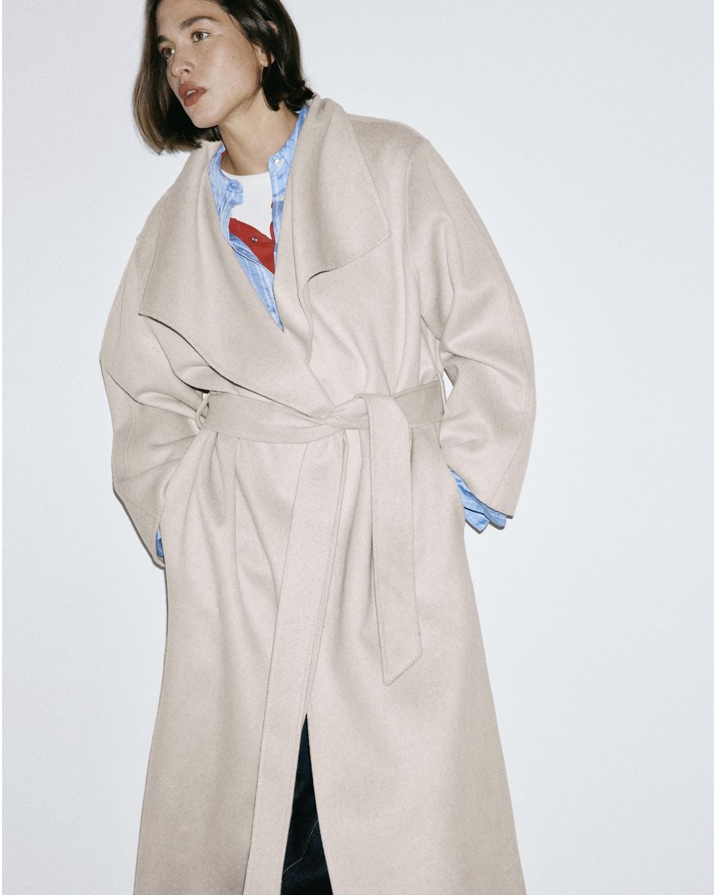 Mango White Coat Batin