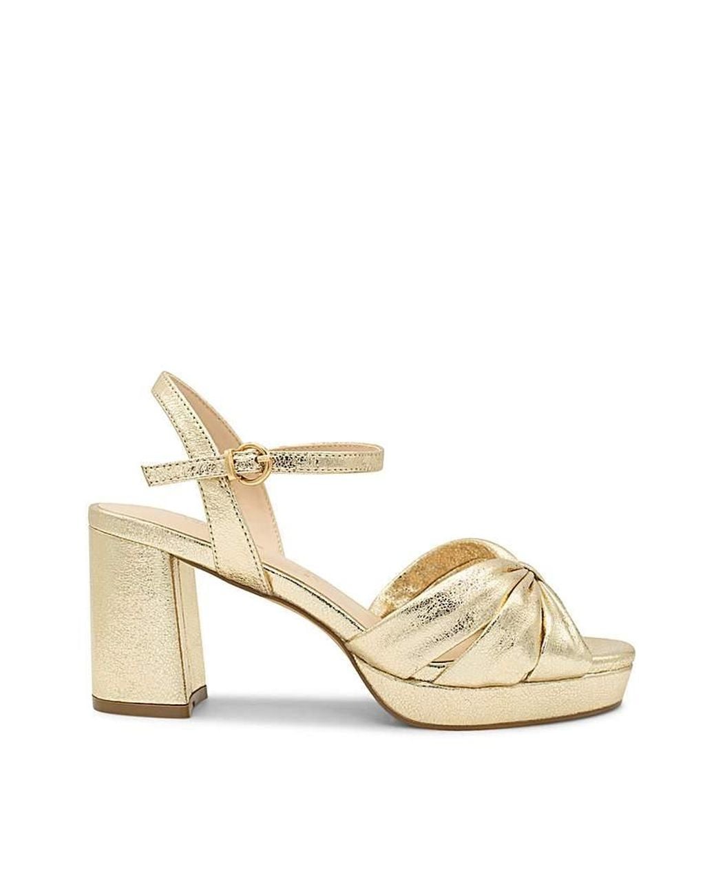Paradox London Metallic Nerita Wide Fit Sandals