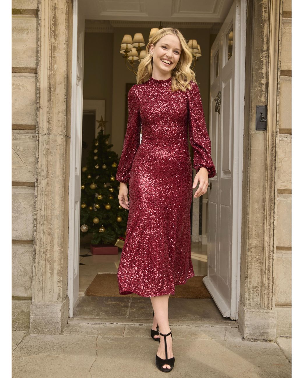 Joe Browns Red Lucille Sequin Dress