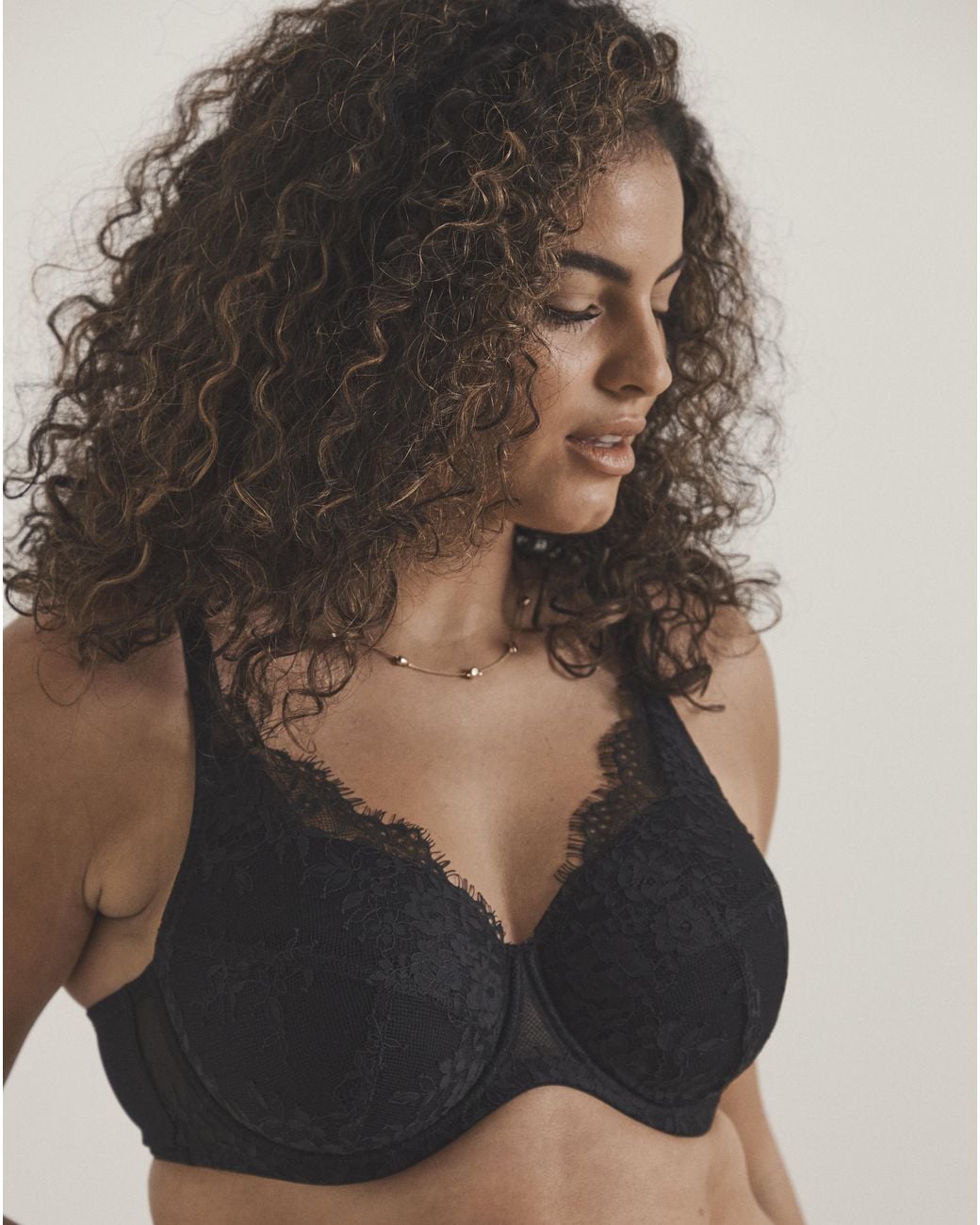 Pretty Secrets Black Full Cup Lace Padded Bra