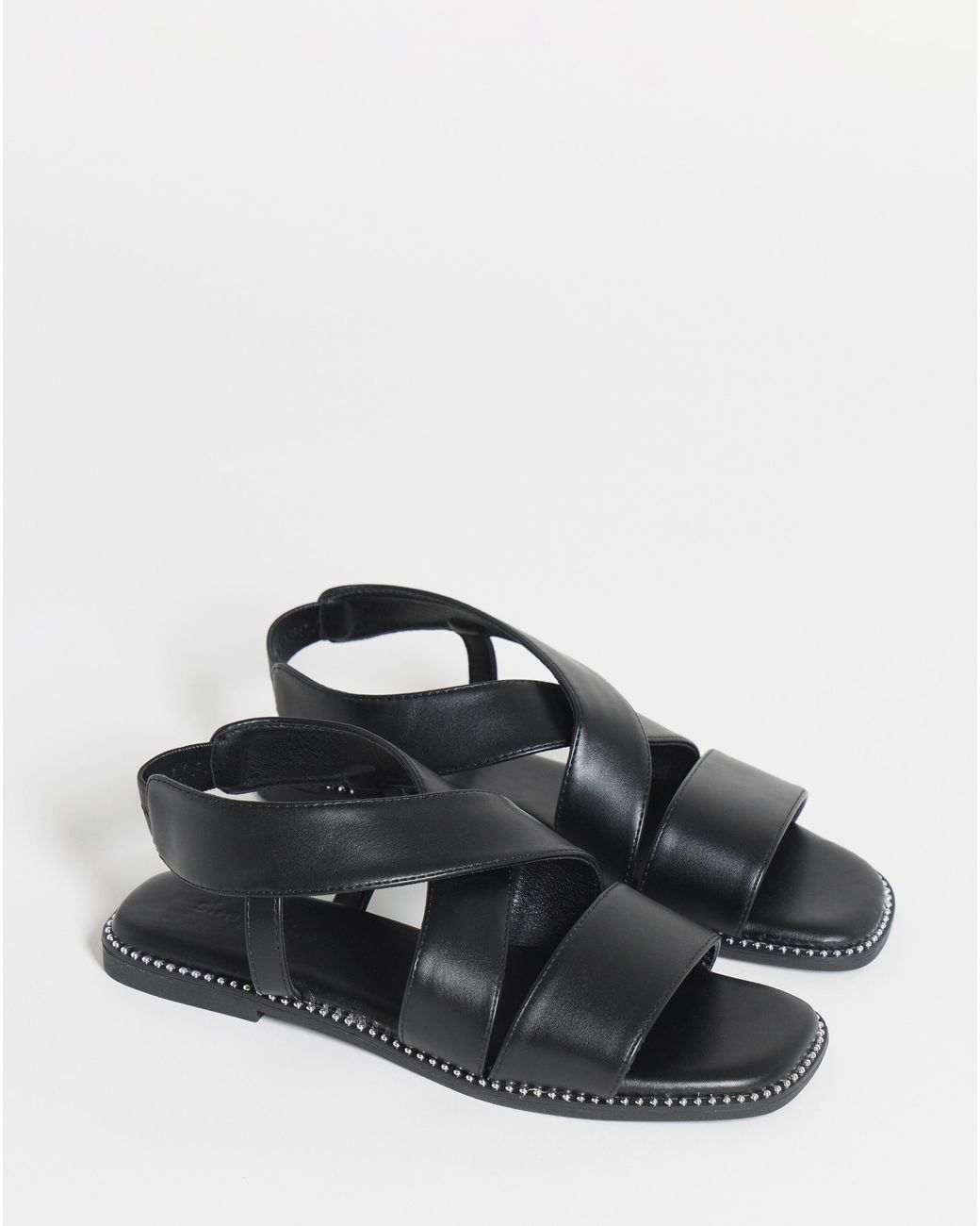 Simply Be Blue Elasticated Flat Sandals Extra Wide Fit