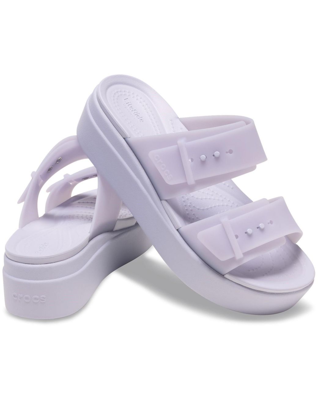 CROCSTM Blue Brooklyn Buckle Low Wedge