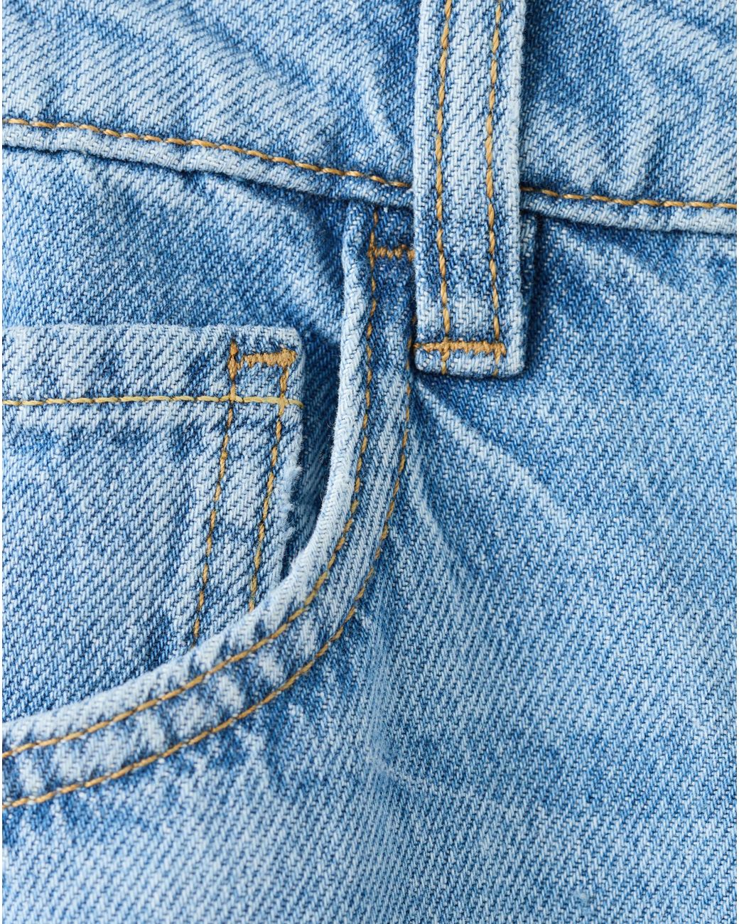 Mango Blue High-Rise Wide Leg Jean