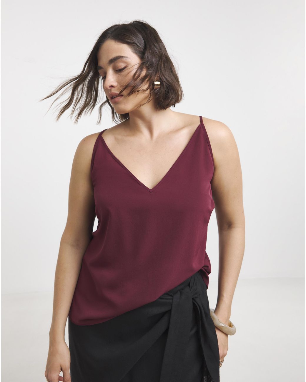 Simply Be Red V Neck Cami