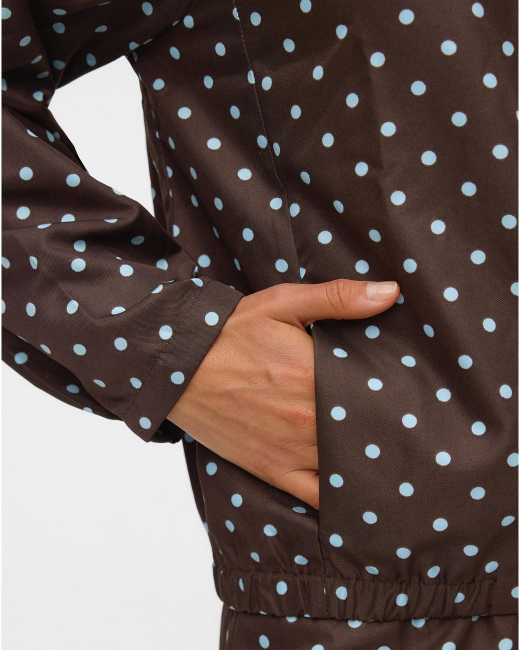 Vero Moda Brown Kayla High Neck Polka Jacket