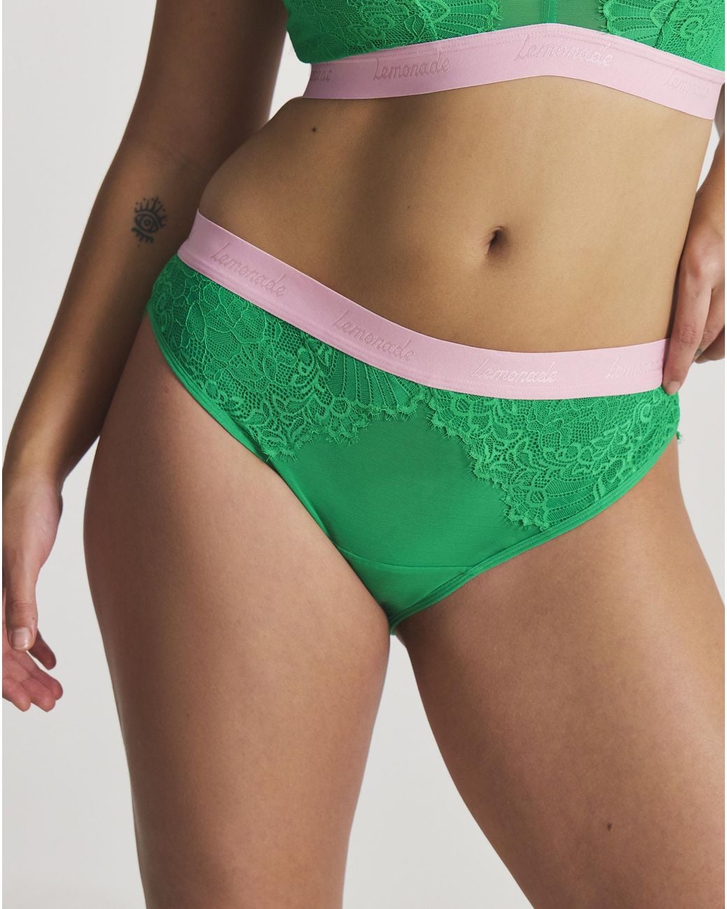 Lemonade Dolls Green Synergy Lace Brief