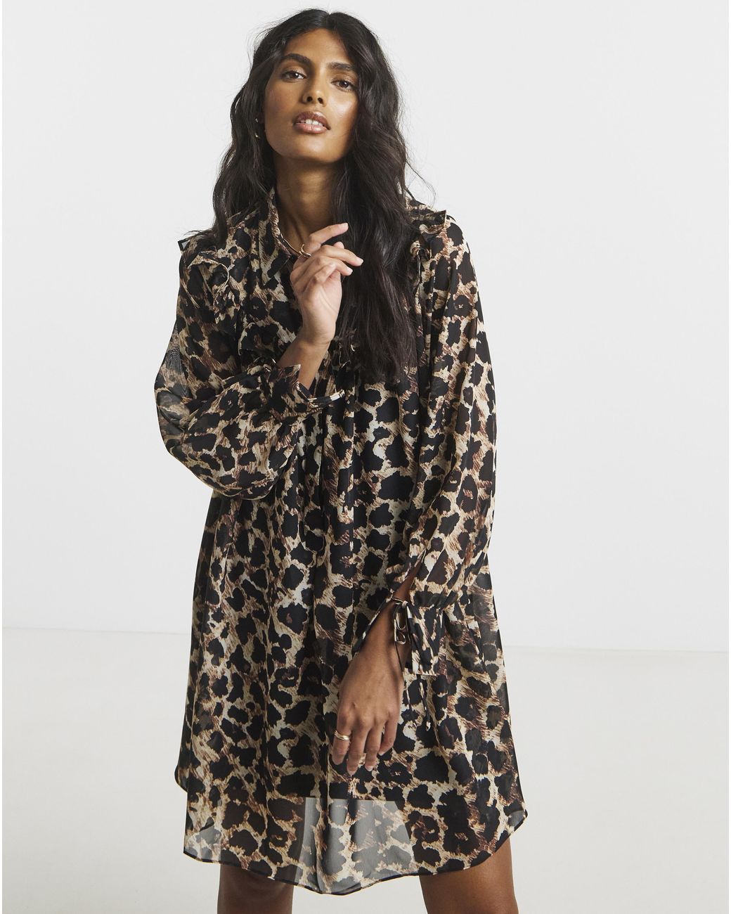 Simply Be Multicolor Animal Swing Shirt Dress
