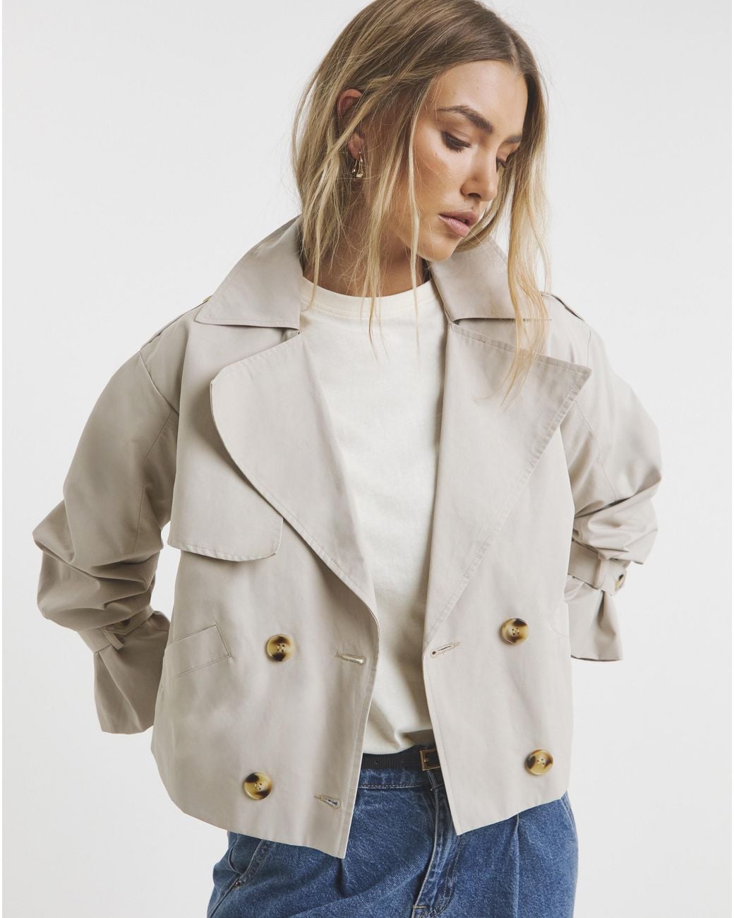 Simply Be Natural Cropped Trench