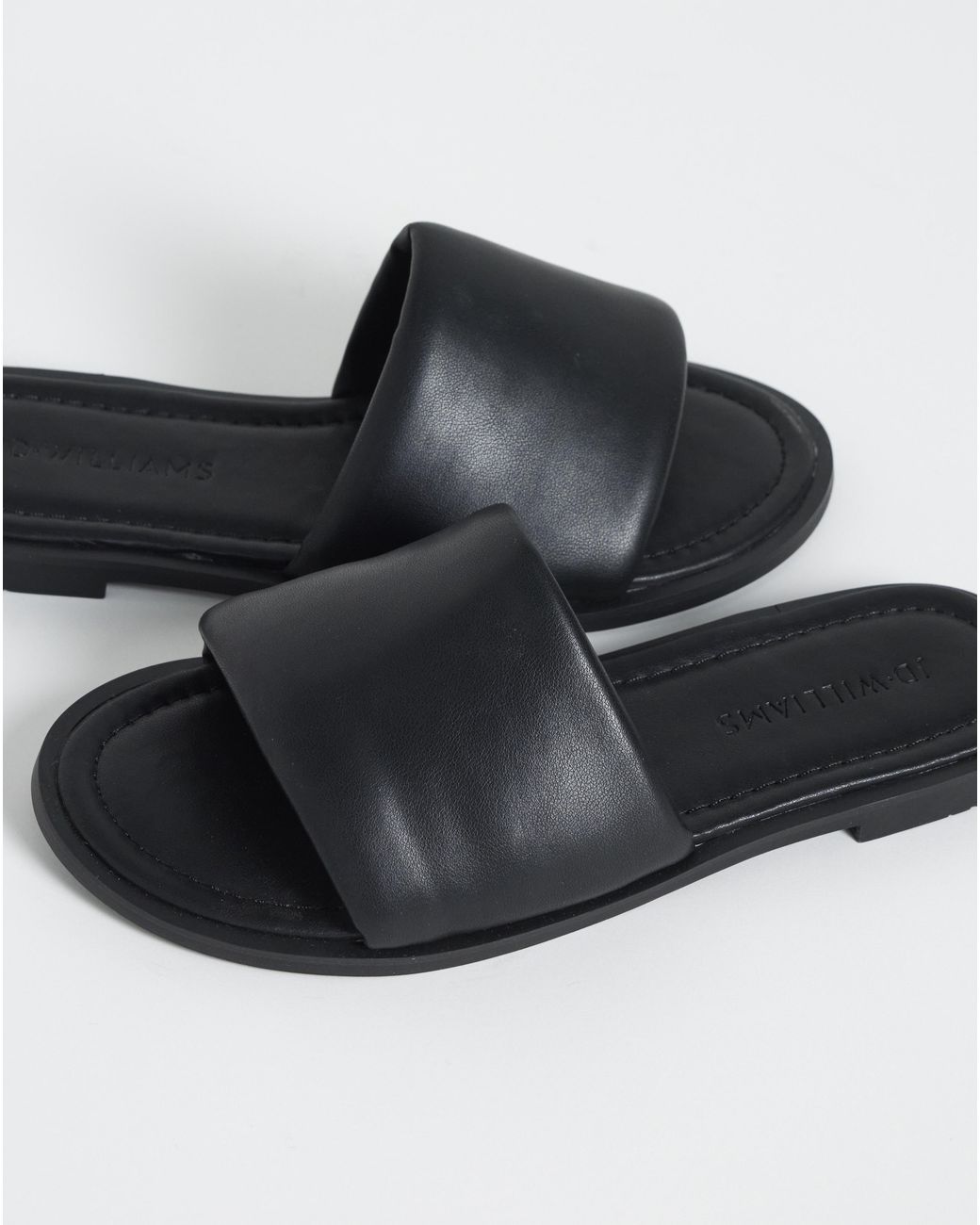 JD Williams Black Classic Flat Mules Wide