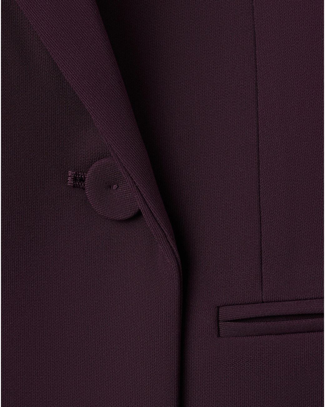 Mango Purple Double-Breasted Blazer With Belt