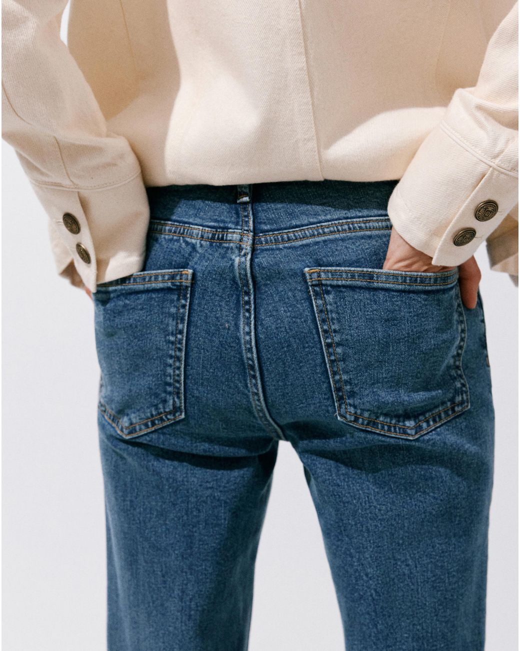 Mango Blue Violeta High Rise Flared Jean