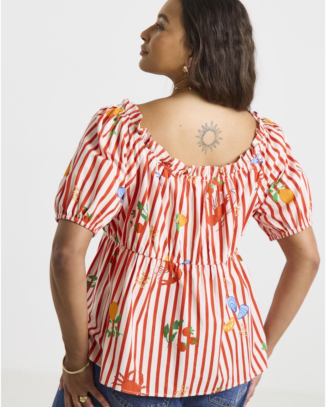 Simply Be Red Puff Sleeve Top