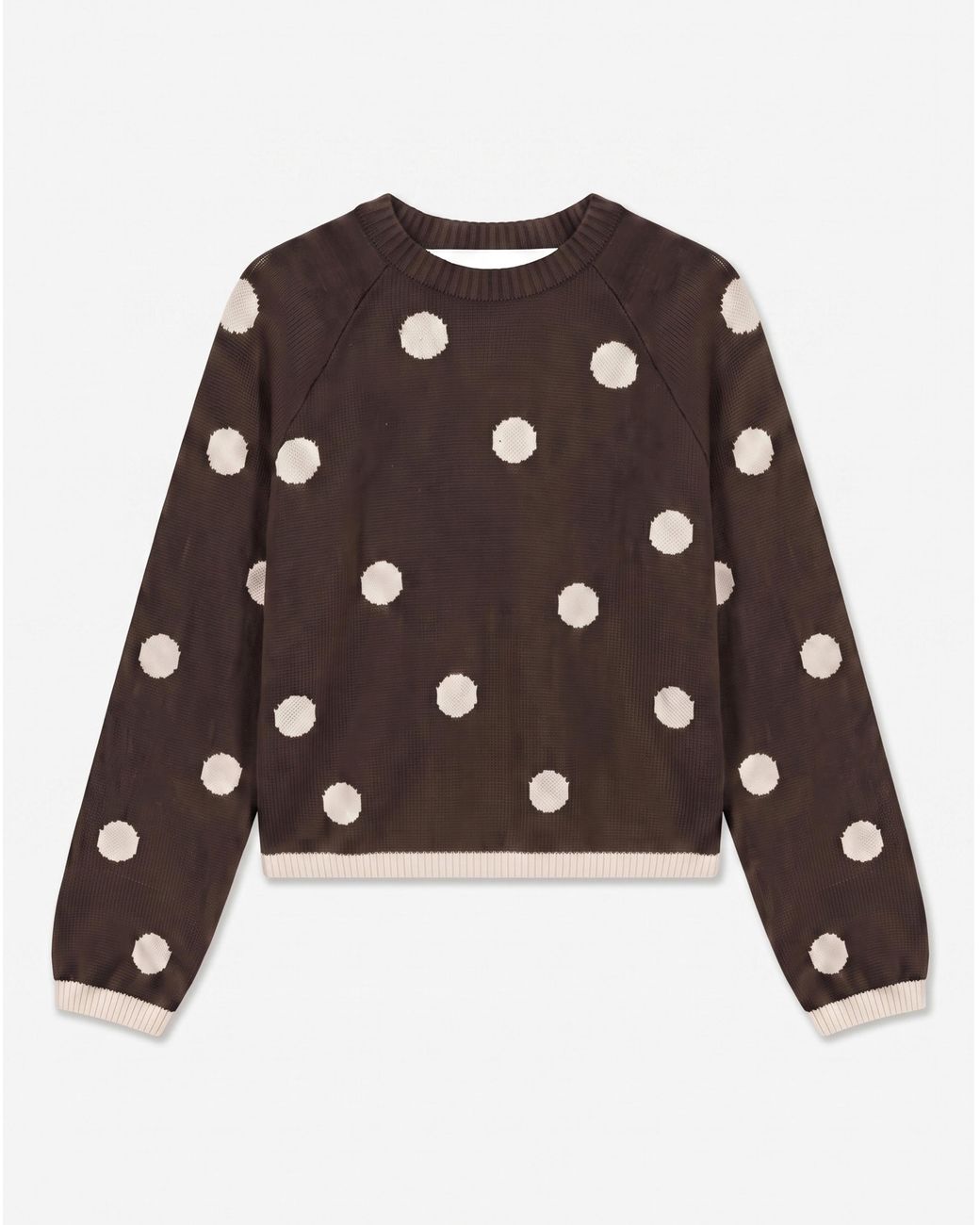 Vero Moda Brown Spot Knit Jumper