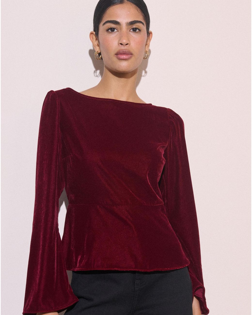 Nobody's Child Red Eva Velvet Top