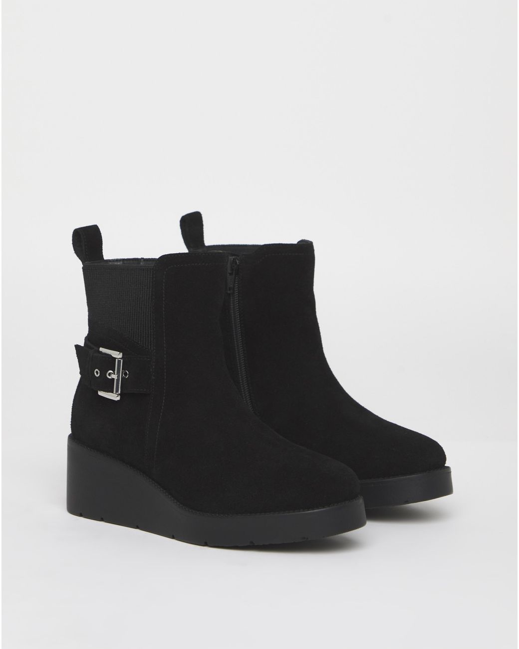 Simply Be Black Wedge Chelsea Boots Wide