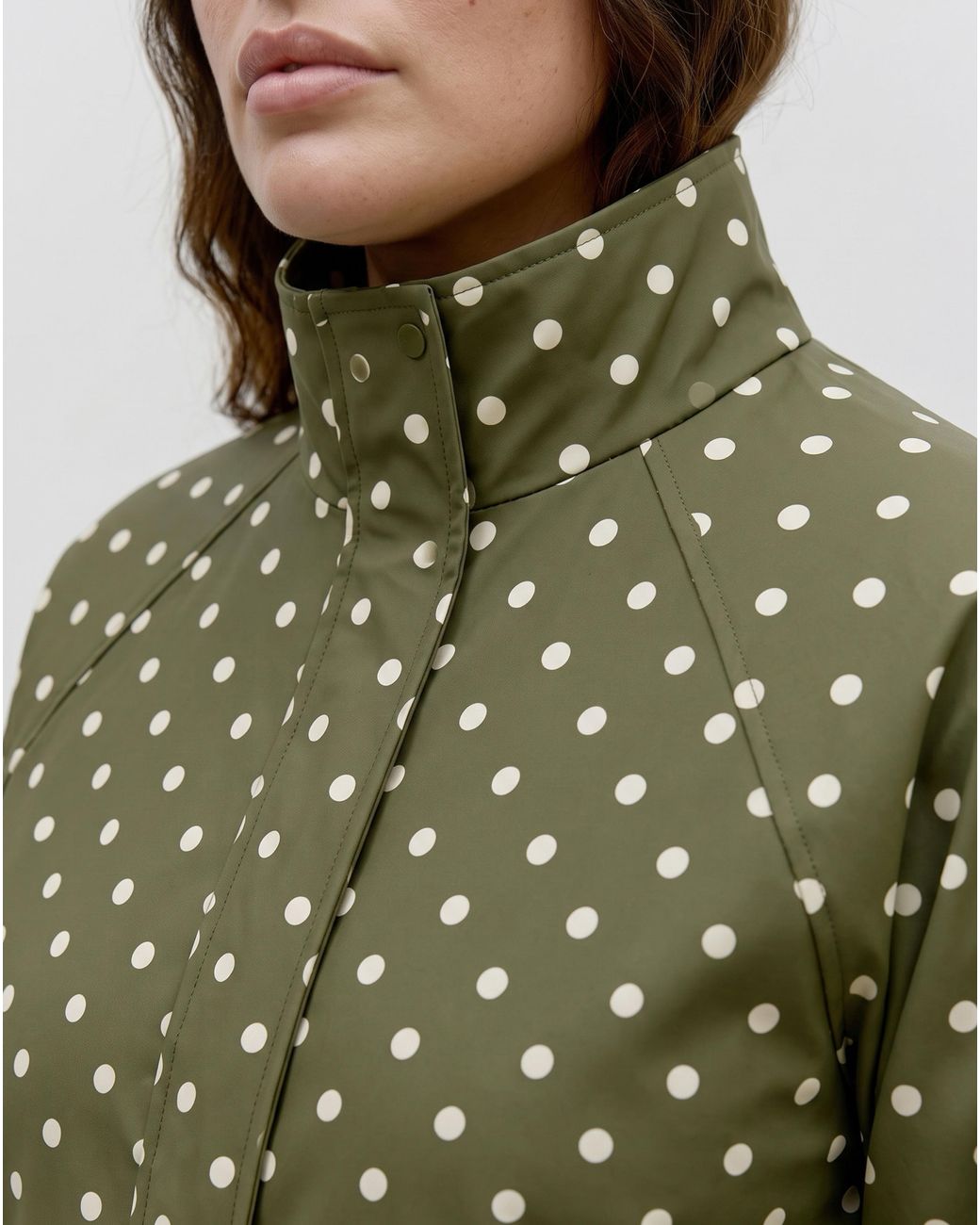 Vero Moda Green Kayla High Neck Polka Jacket