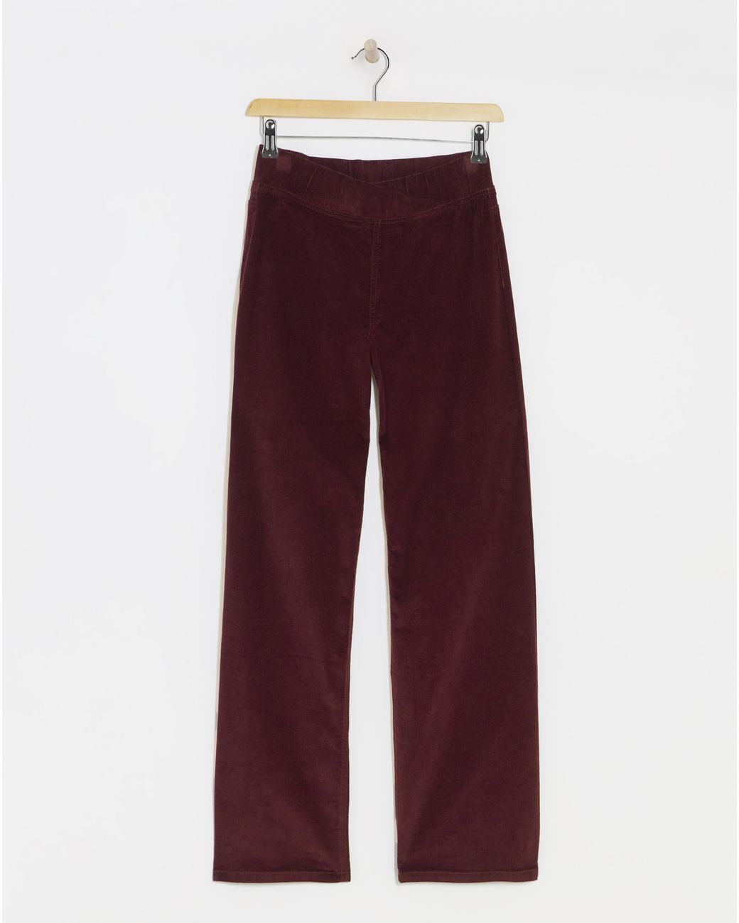 Simply Be White Cord Weekender Wide Leg Jegging