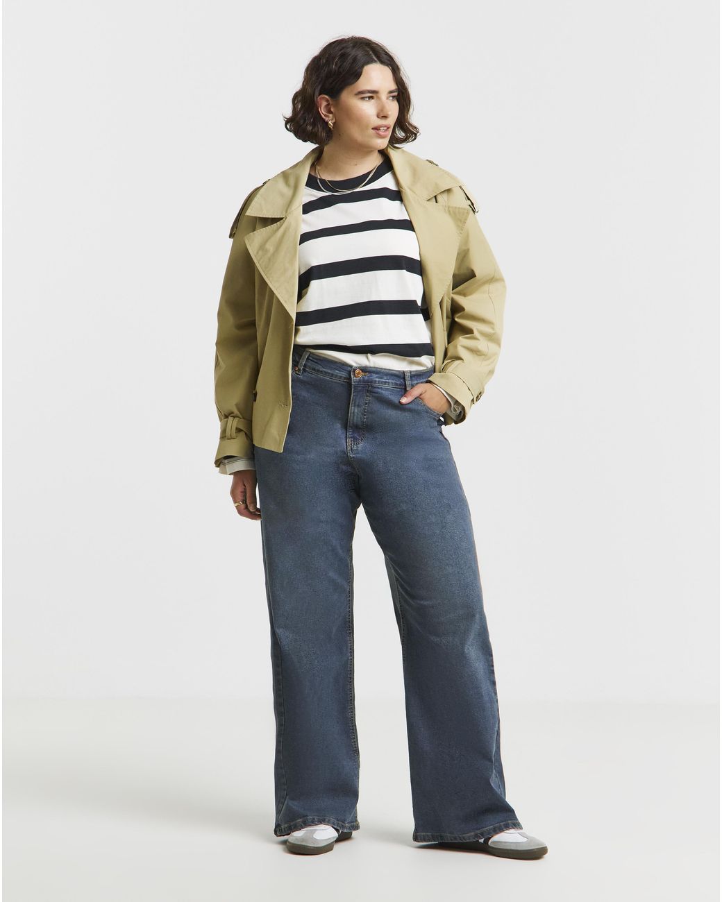Simply Be Blue 24/7 Wide Leg Jeans