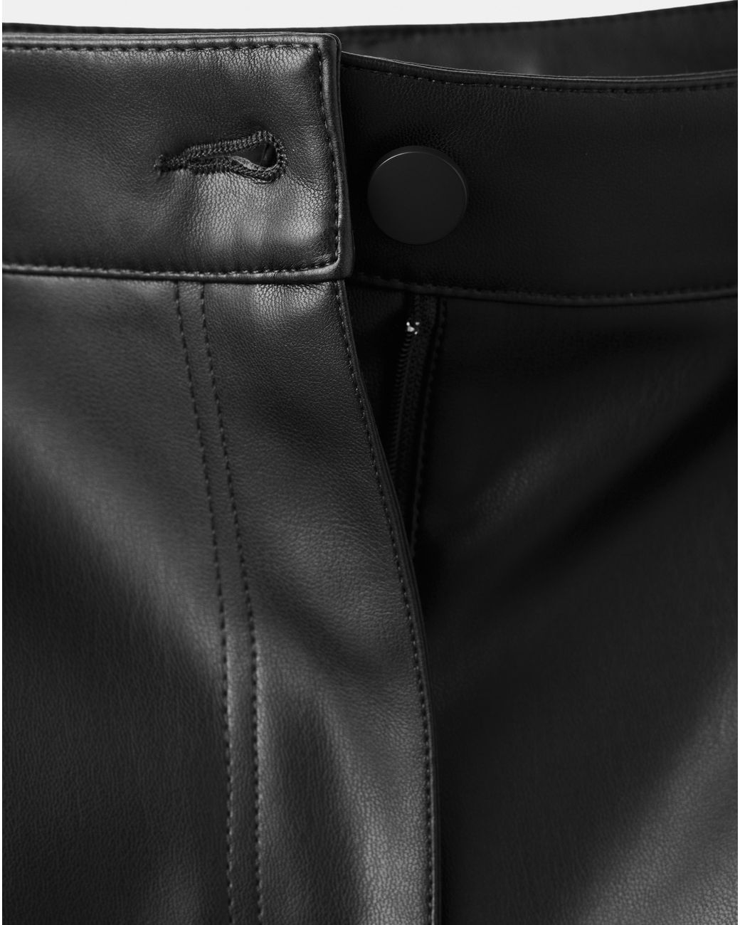 Mango White Connie Faux Leather Flared Trouser