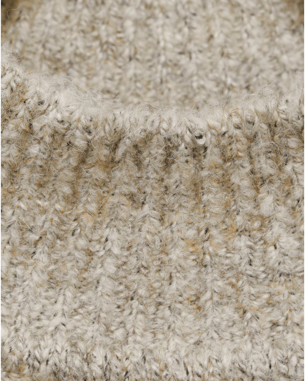 Mango White Creme High Neck Sweater