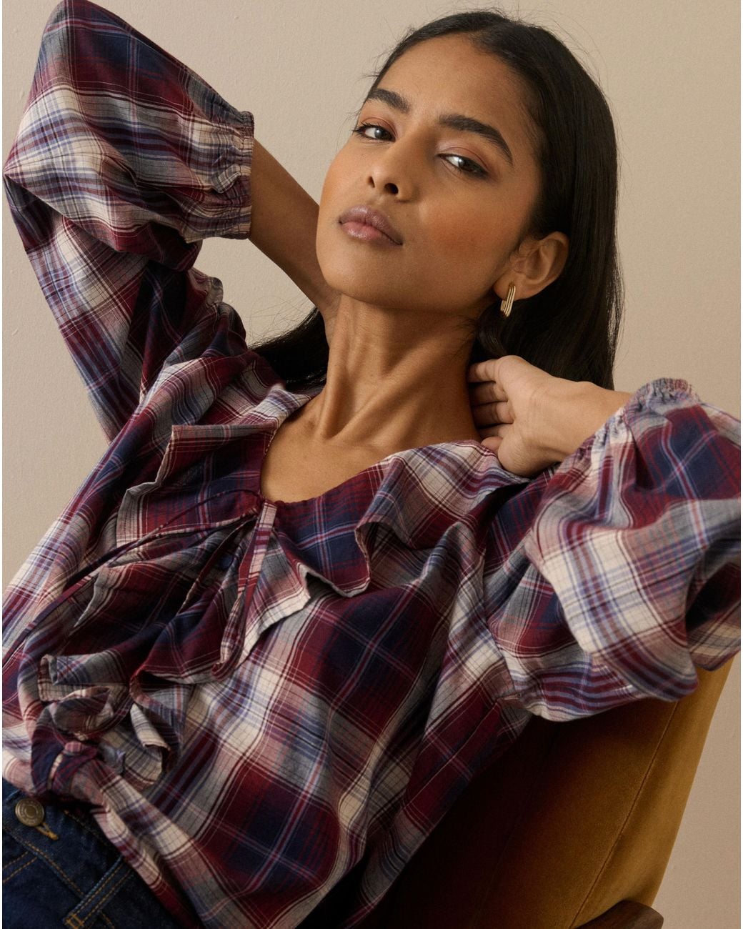 Nobody's Child Brown Whitney Blouse
