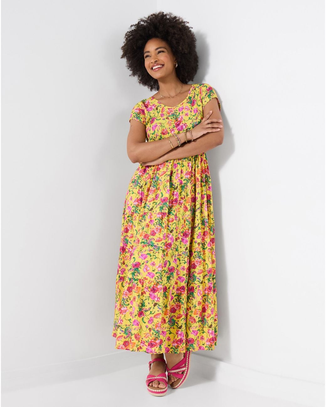 Joe Browns Metallic Camilla Printed Maxi Dress
