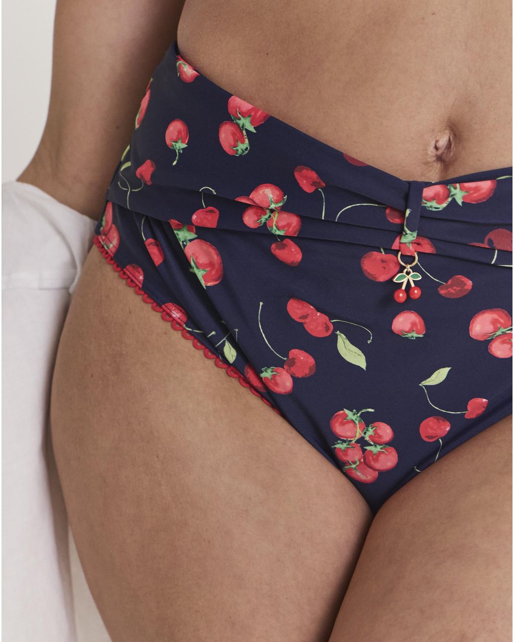 MAGISCULPT Blue Simply Be Cherry Print Bikini Brief