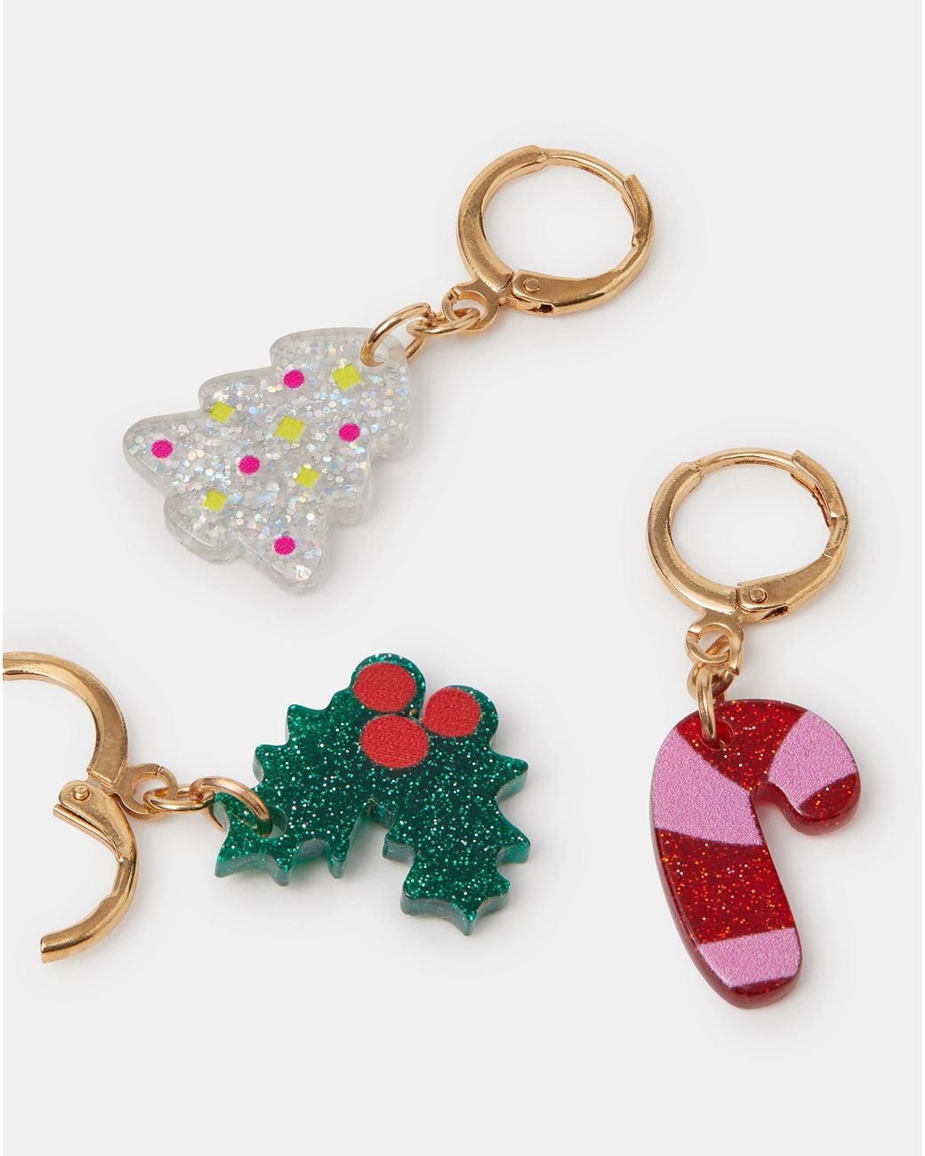 Accessorize White Resin Christmas Earrings