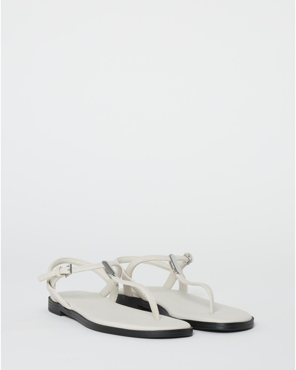 JD Williams Brown T Bar Hardware Sandals Wide
