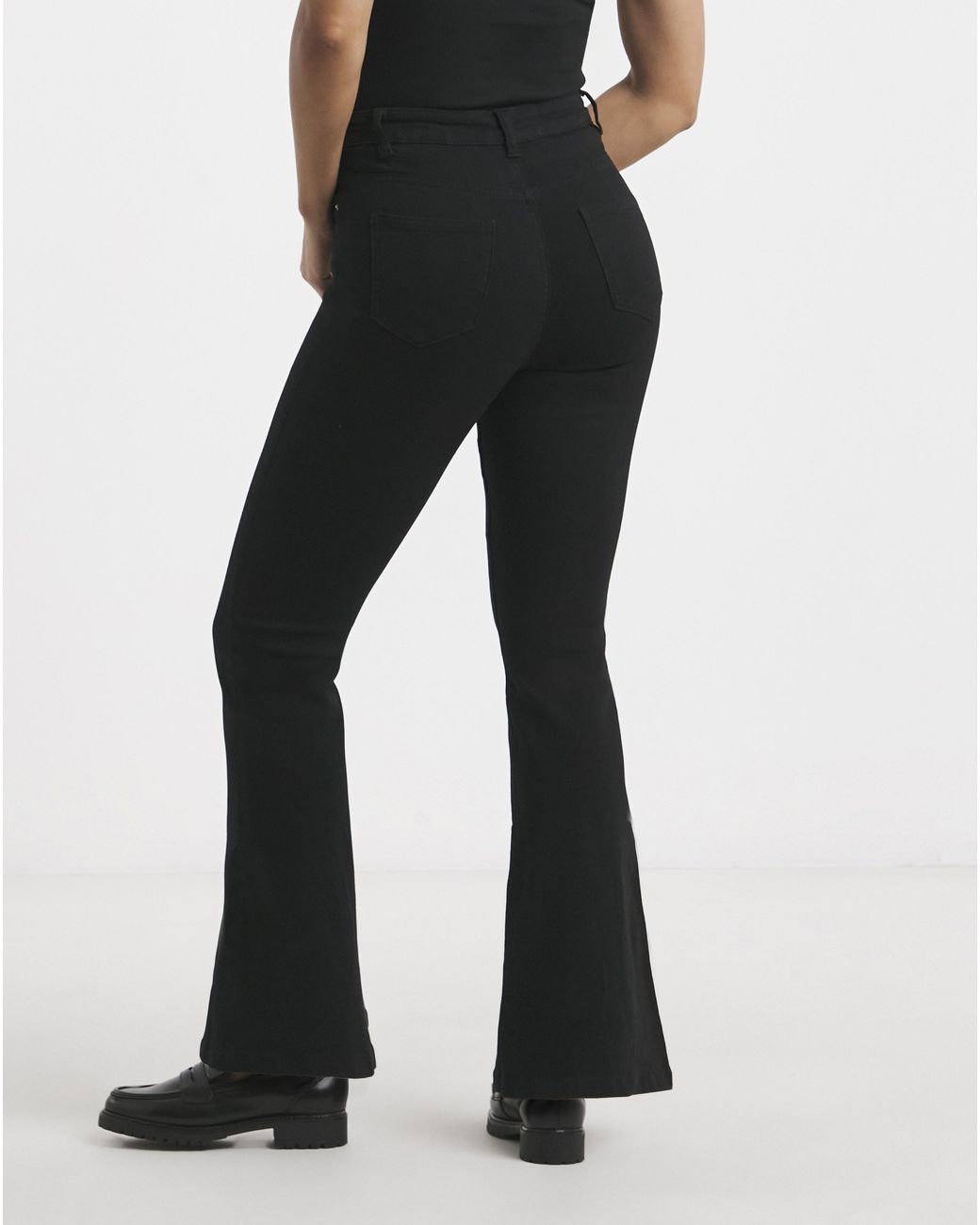 Simply Be Blue Flared Highwaist Super Stretch