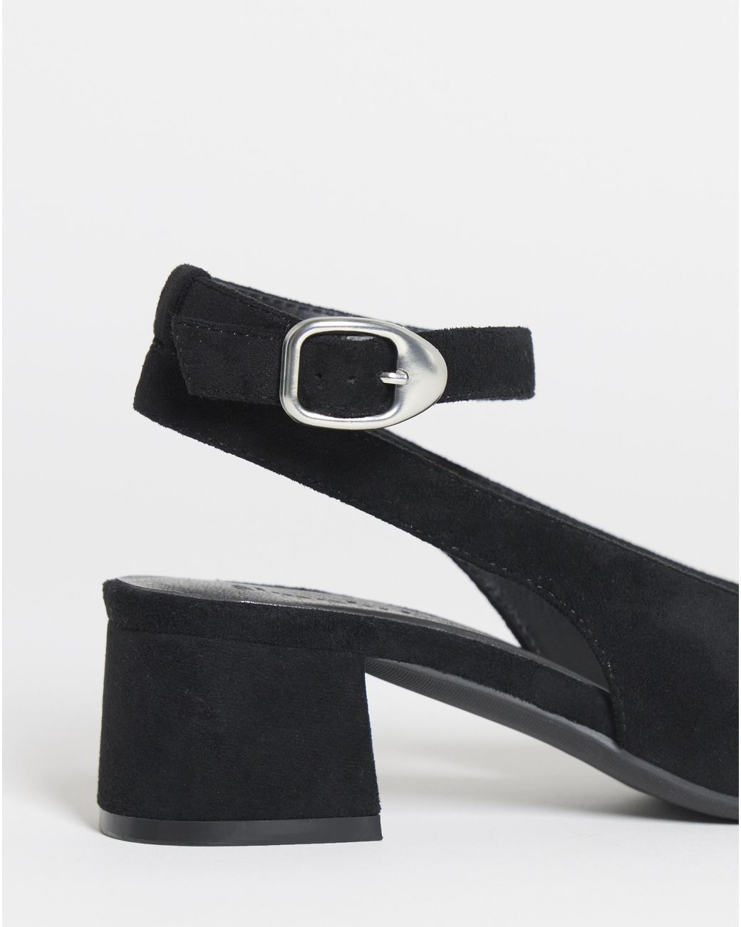 Simply Be Blue Ankle Strap Block Heel Extra Wide