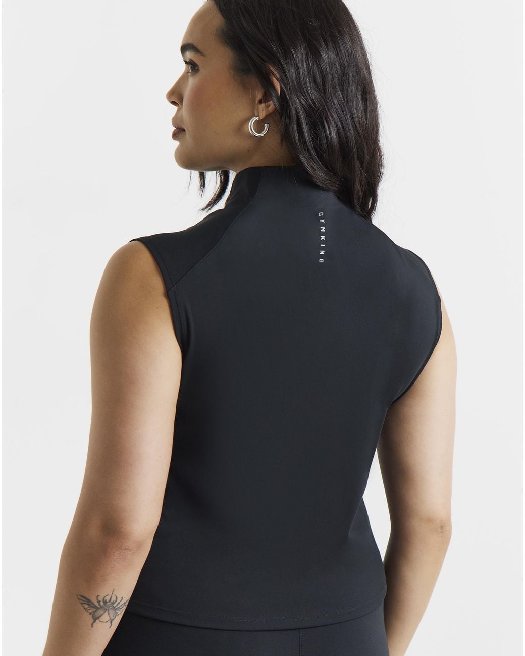 Gym King Black Precision Full Zip Tank