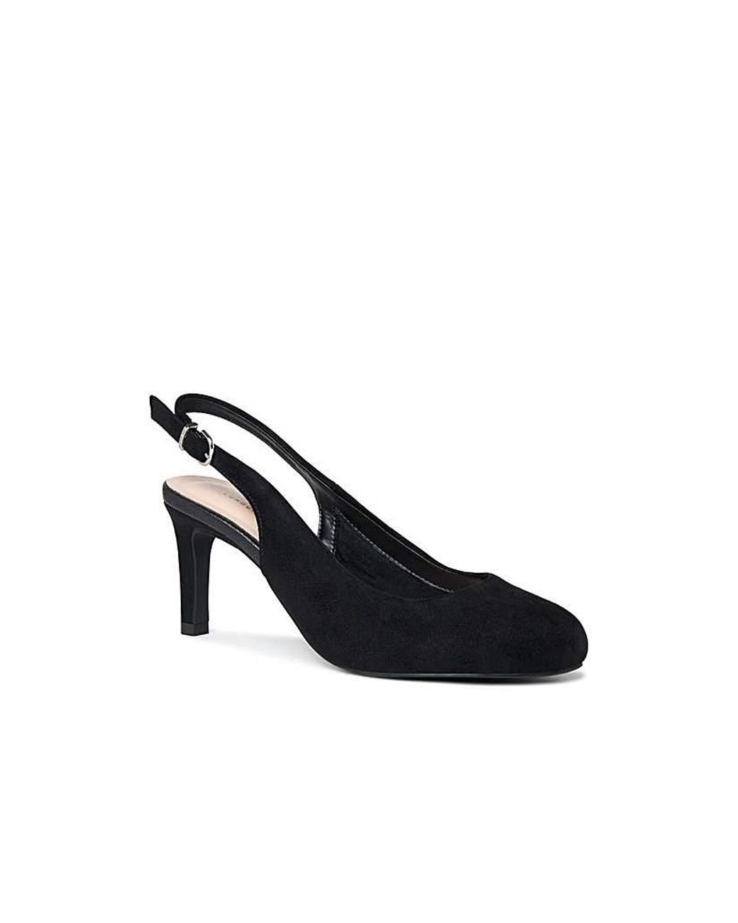 Paradox London Black Gertie Wide Fit Heels