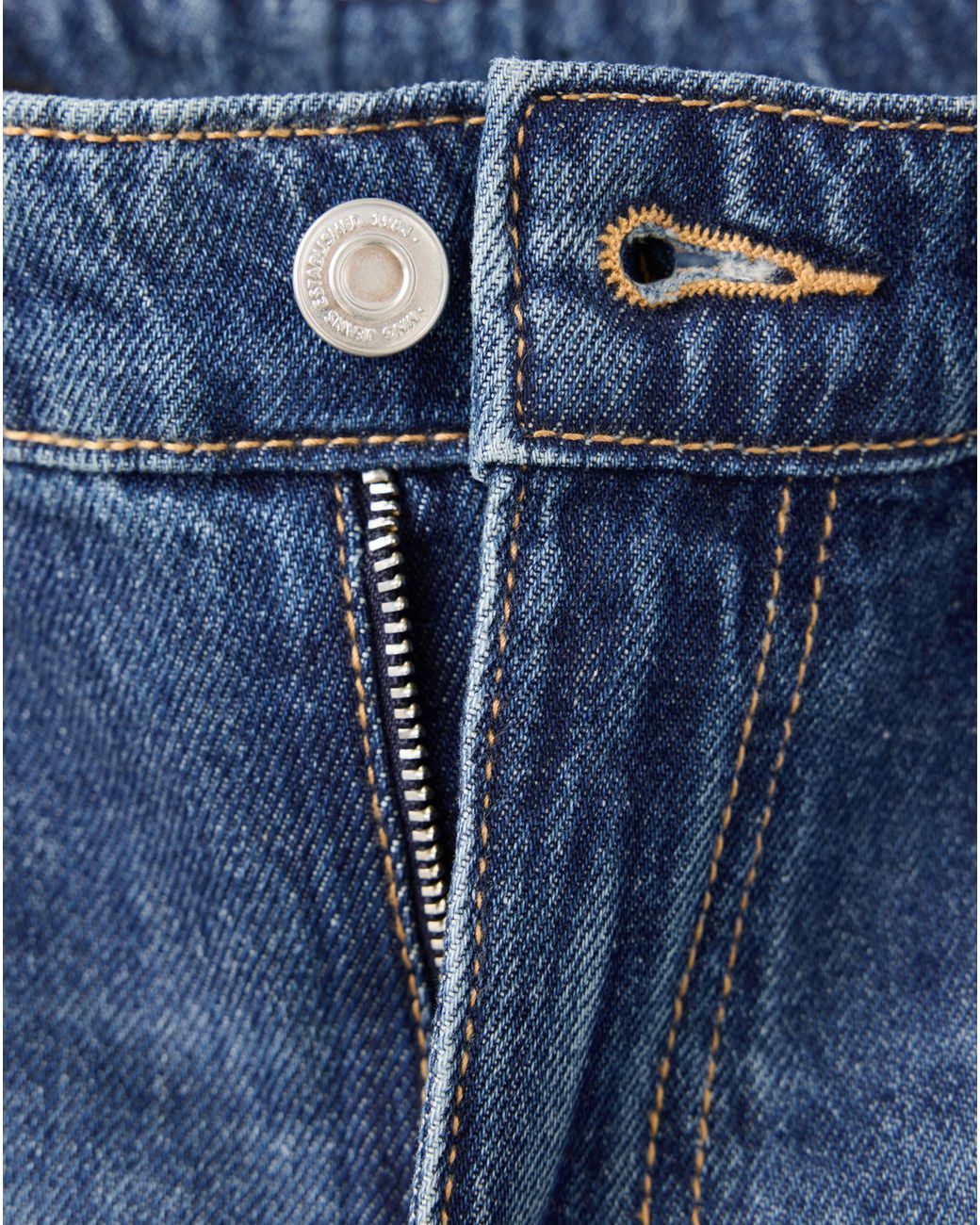 Mango Blue Matilda High Rise Straight Jean