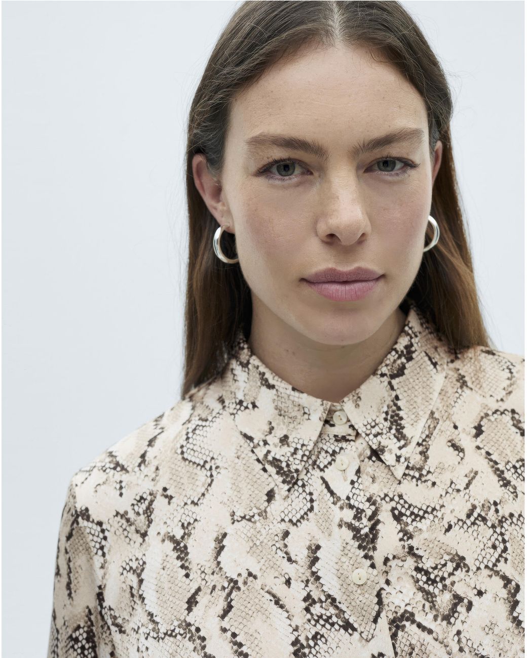 Mango Natural Ideale Snake Print Shirt
