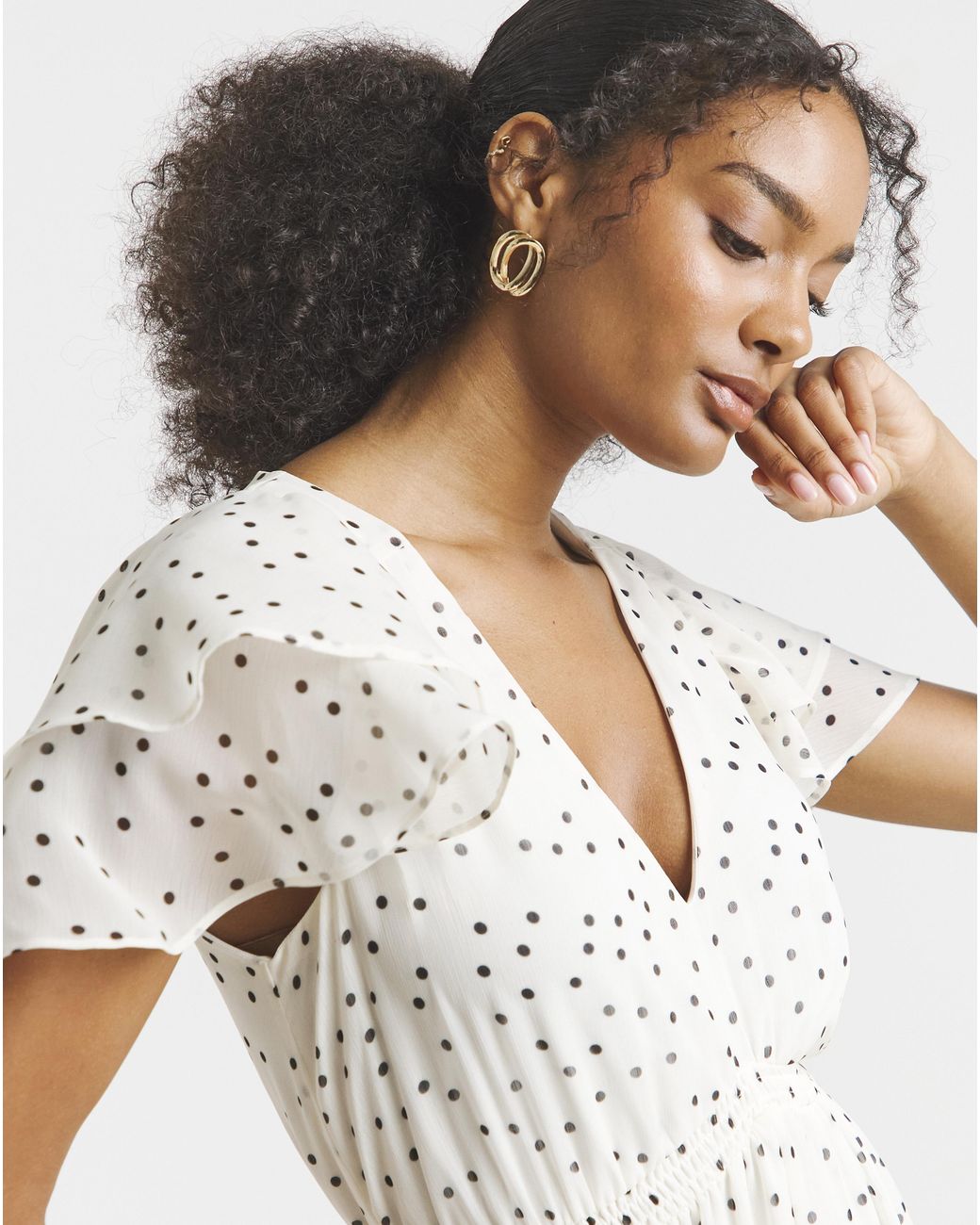 Joanna Hope White Maxi Ruffle Dress
