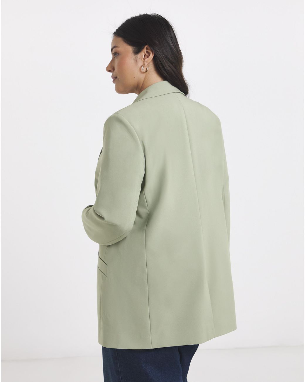 Simply Be Green Single Breasted Blazer