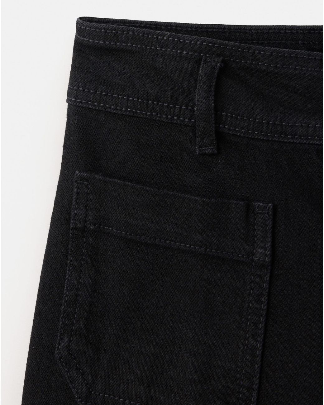 Mango Black High-Waisted Wide Leg Jeans