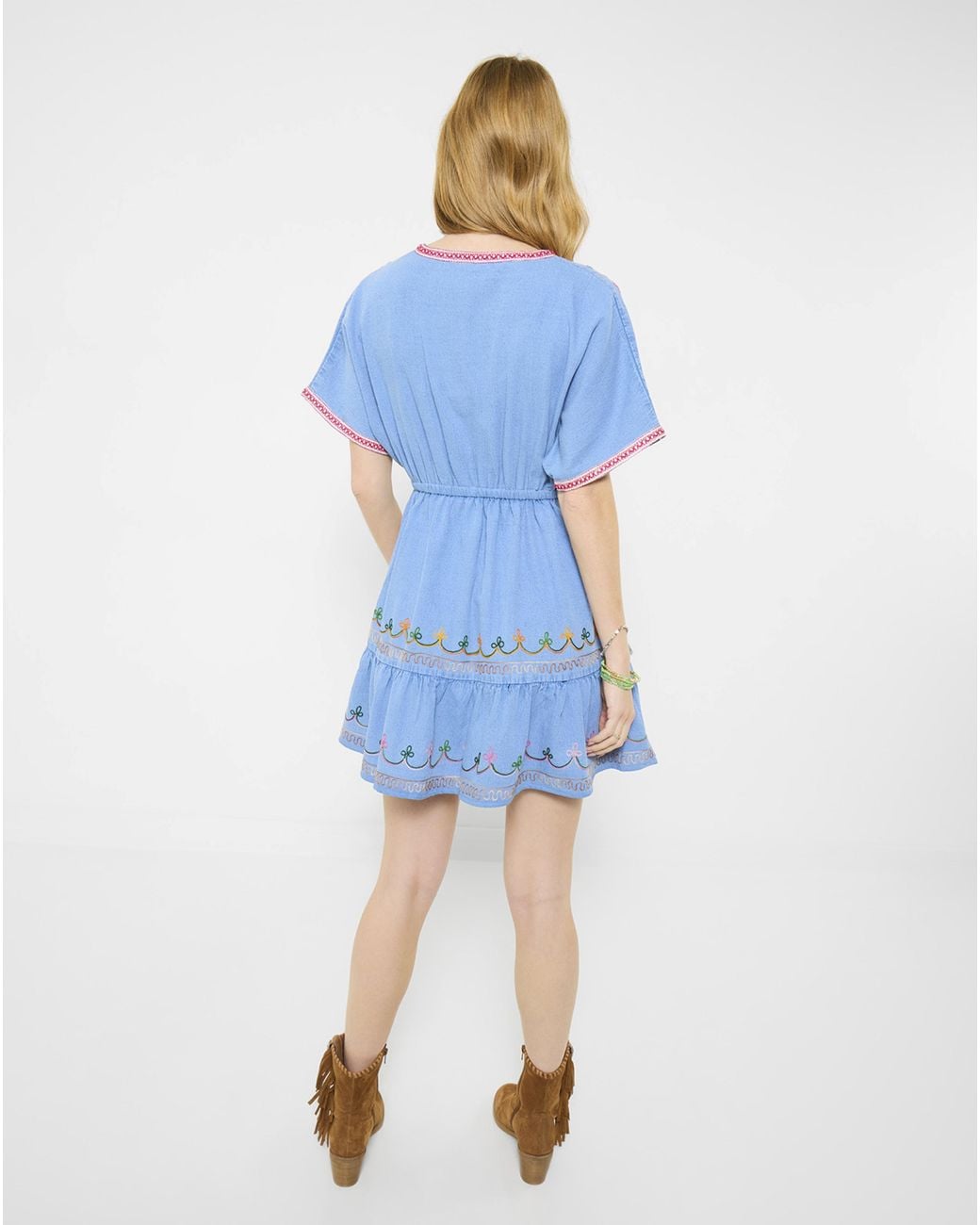 Joe Browns Blue Jb Emma Embroidered Denim Tunic Dress